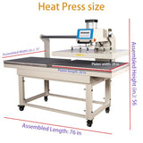 WUMSTOT 28x36 Pneumatic Dual Heat Press Machine, 220V Industrial Grade