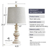 Tradition 20.5" Rustic Table Lamp Set of 2 for Living Room Farmhouse Bedside Desk Lamps