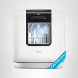 Midea MDC17P2DWW Countertop Dishwasher Portable with 6L(1.59G) Built-in Water Tank, 5+2 Programs, Auto Door Open, Dual Drying System, Energy-Saving and Odor Removal, for Apartments, Dorms& RVs, White