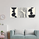 daktenn Black and White Abstract wall art Abstract Geometric Prints Boho Wall Art Set of 3 Matisse Wall Art Minimalist Artwork for Bathroom Bedroom Living Room 12"x16"x3 Panels