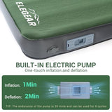 Elegear CumbreX™ Air & Foam Self Inflating Sleeping Pad, Built-in Electric Pump 4" Ultra-Thick Memory Foam Camping Mattress with Pillow Camping Pad 4-Season R-value 9.5 Camp Mat for Traveling - Single