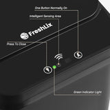 FRESHLIX Bathroom Trash Can, 2.6 Gallon Automatic Motion Sensor Touchless Garbage Can, Waterproof Trash Bin, Black