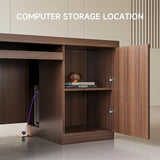 GuoTizyn 55 in 63 in Farmhouse Office Desk,Heavy Duty Business Computer Desk
