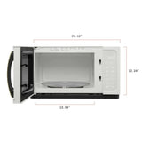 Wonderful Countertop Microwave 1.1 Cu Ft 1000 Watt Sensor Cook, 15 Presets, Touch Control, Metal Housing,12.4" Turntable,Auto Sensor Reheat