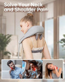 PERLEVI Neck and Shoulder Massager for Pain Relief Deep Tissue-Shiatsu Deep Kneading Massager with Heat to Relieve Neck Shoulder Back Waist Leg Muscle Soreness Fatigue-Relaxation