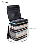 SIBOFUEGO Car Garbage Can Cute - Leak-Proof Car Trash Can with Lid and Storage Pockets, Car Trash Bin for Men and Women (Beige Aztec Motif)