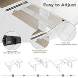 STHOUYN White Marble Extendable Dining Room Table for 8 10, 70.9" (86.6") x 31.5", Rectangle Dinner Table for 6-10,