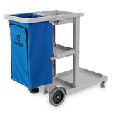 Dryser Commercial Janitorial Cleaning Cart on Wheels - Housekeeping Caddy with Shelves