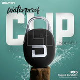 Dolphin Waterproof Clip-On Bluetooth Speaker – Portable & Rechargeable, Perfect for Hiking, Travel, Beach, Pool, and Outdoor Adventures (Black)