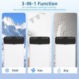 14,000 BTU Portable Air Conditioner, Cools up to 700 Sq. Ft. 3-in-1 Portable AC w/Fan & Dehumidifier w/Remote Control, 24-Hour Timer, 3-Speed Air/Nightlight