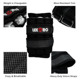 Ankle Weights Wrist Weights for Men Women, 1 Pair Adjustable Removable Steel Weighted Plates Arm Leg Weights for Walking Running Pilates