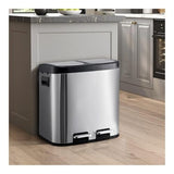 zhongxlla Bathroom Trash Can, Dual Compartment Step Trash Can