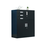 b89PvQuQt Office Cabinet Multifunctional Office File Cabinet with Lock Large Capacity Three-Drawer Data Storage 1 Iron Household(Black)