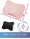 Zyllion Shiatsu Back and Neck Massager with Heat - 3D Electric Kneading Deep Tissue Massage Pillow for Muscle Pain Relief, Pink, ZMA-13
