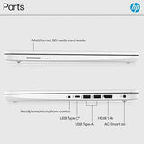 HP 14" Business Laptop Computer with 1-Year Microsoft Office 365 Included, 8GB RAM 576GB Storage (64GB eMMC+512GB SD Card), Dual-Core Intel, Windows 11, Snowflake White