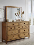 Signature Design by Ashley Sharlance Casual 9-Drawer Dresser with Felt-Lined Top Drawer and Easy Glide for Bedroom, Light Brown