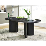 Signature Design by Ashley Rowanbeck Minimalist Dining Table for 8 People, Black