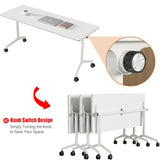 Modern Folding Conference Table,Conference Room Tables with Flip Top