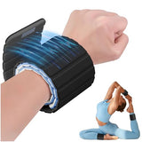 BECOJADDE Wrist Weights Ankle Weights for Women 1 Pair (1.1 lb Each) Silicone Magnetic Leg Arm Weighted Bracelet for Home Yoga Pilates, Black Gray