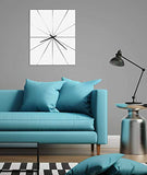 Howard Miller Zander Wall Clock - Oversized Modern Decorative Analog Clock with Quartz Movement, Battery Operated, White Finish, Modern Display - Ideal Living Room, Kitchen, Bedroom, and Office Décor