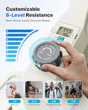 Sitting Under Desk Elliptical Machine, Leg Exerciser While Sitting for Seniors, Seated Pedal Exerciser, Quiet & Portable Pedal Exerciser with 8 Resistance Levels, Work from Home Fitness