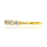 Oseew 0.35CT Lab Grown Diamond Wedding Band For womens Stackable Bands and Wedding Rings(yellow gold) Engraving text