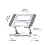 QERTYHJK Laptop Stand 360° Rotatable Notebook Holder Liftable Aluminum