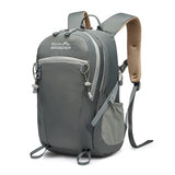 MIVENTO Hiking Backpack Waterproof Nylon Material, Breathable Back Pad Design, Separate Laptop Compartment for Outdoor Camping Travel (Gray)