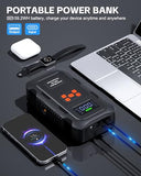 HPBS 5000A Jump Starter with Air Compressor, Portable Car Battery Jump Starter with 150 PSI Tire Inflator for Up to 10.0L Gas and 8.0L Diesel Engines, 12V Jump Box Battery Charger Booster(Orange)