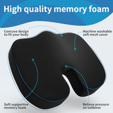 assountgh Seat Cushion &Office Chair Cushion,Lumbar Support Pillow for Office Chair,Ergonomic Memory Foam Non-Slip Office Chair