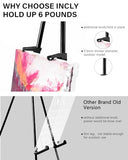 Black Folding Easels for Display, 6 Pack 63 Inch Metal Stand Instant Tripod Collapsible Portable Floor Easels Adjustable
