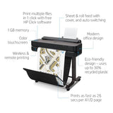 HP DesignJet T650 Large Format 24-inch Plotter Printer, Includes 2-Year Onsite Warranty Support (5HB08T) - New Model