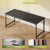 PRAISUN 55 Inch Computer Desk, Home Office Desk with Spacious Desktop, Modern Gaming Desk