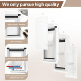 [MAVRICTECH] Cat Door for Door - Cat Door for Exterior & Interior Doors, Steel Frame, Magnetic Double Flaps, 2 Sliding Locks, Weather-Resistant, Fits Cats Up to 15LBS, White