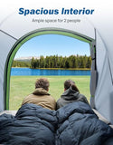 JOYTUTUS Pickup Truck Tent 6.0ft, Waterproof PU2000mm Double Layer for 2 Person, Portable Truck Bed Tent with Rainfly - Green, Fiberglass Pole
