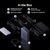 UGREEN Revodok Max 13-in-1 Thunderbolt 4 Docking Station, 40Gbps with 3×TBT4 (Dual 4K@60Hz max), 180W Total Power (96W Laptop Charging