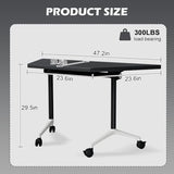Usosidam Folding Conference Room Table with Wheels, Modular Mobile