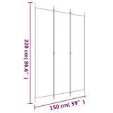 Zexlorith 3-Panel Room Divider, Folding Fabric Privacy Screen, Black
