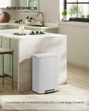 Trash Can, 13 Gallon (50 L) Garbage Can for Kitchen, with Lid, Pedal, and Removable Inner Bucket, Soft Close
