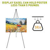 Easel Stand for Display, 10 Pack Portable Foldable Metal Easel, Easels for Signs Wedding Logos