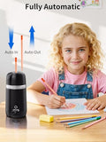 Electric Pencil Sharpener - Hands-Free Operation, 3 Sharpness Modes, 3-Second Sharpening