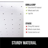 GORILLA GRIP Slip Resistant Office Chair Mat for Carpet Floors, Smooth Glide Under Desk Carpeted Floor Protector, Clear