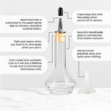 A Bar Above Bitters Bottle, Classic Design, Small Glass Bottles, to Add Bitters for Cocktails, with Stainless Steel Pour Spout, and Synthetic Cork, Ideal Bartender Gifts, Home Bar Accessories, 1.7 oz