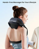COMFIER FSA Eligible HSA Shiatsu Neck Massager with Graphene Heat, Cordless Neck and Shoulder Massager for Pain Relief Deep Tissue