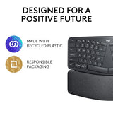Wireless Ergonomic Qwerty Keyboard - Split Keyboard, Windows/Mac,Black Logitech