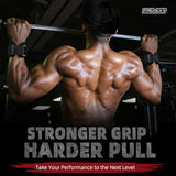 Frelaxy Lifting Wrist Straps, Rubber Weight Lifting Grips with Non-Slip Palm & Wrist Wraps Support for Deadlifts, Pull Ups, Rows