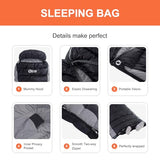 QEZER Down Sleeping Bag for Adults 600 Fill Power, Cold Weather Compact Ultralight All Seasons Sleeping Bag for Backpacking, Camping, Hiking