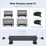 MacBook & Surface Laptop Locking Station with Combo Lock Cable, Anti Theft Folding Security Laptop Desk Mount