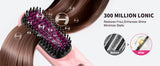10000mAh Cordless Hair Straightener Comb Brush 5S Fast Heating for Travel - 300M Negative Ions