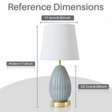 18" Table Lamp Set of 2 w/ E26 Socket, Up to 60W, Nightstand Lamps for Kids